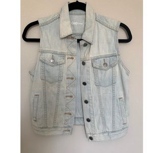 GAP Light Washed Jean Vest